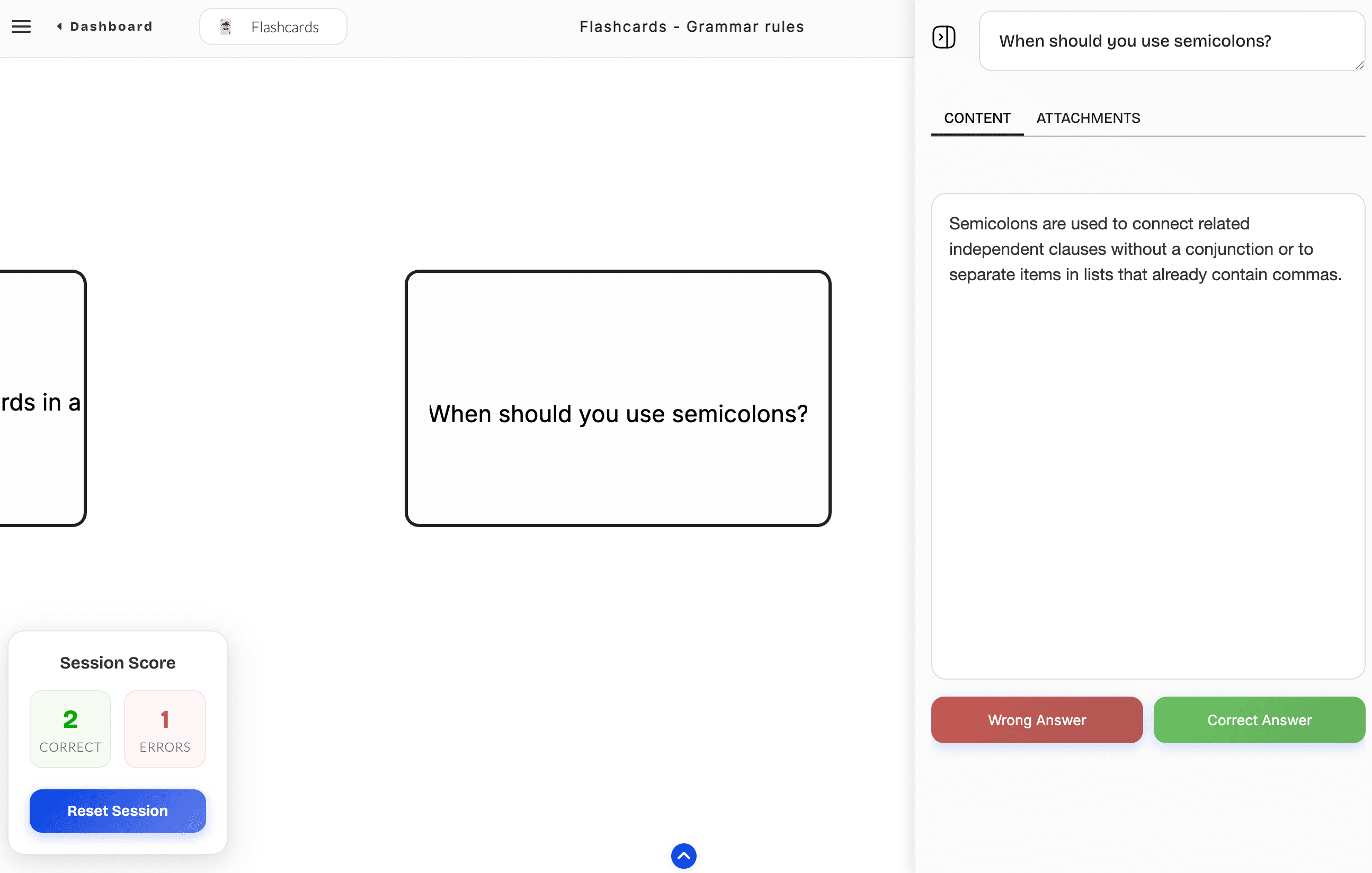 Flashcards for active learning