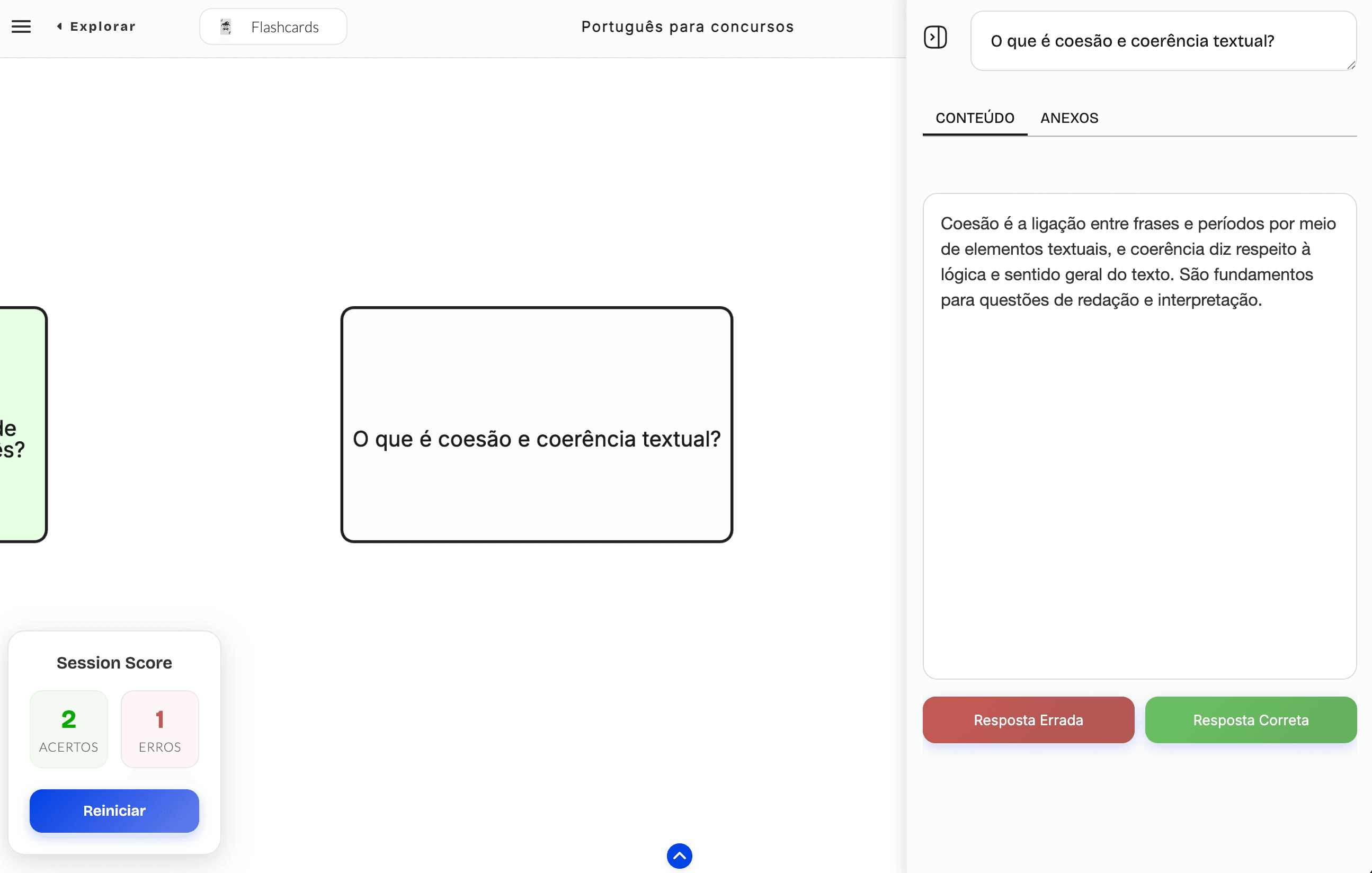 Flashcards for active learning